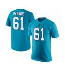 Football Men's Carolina Panthers #61 Matt Paradis Blue Rush Pride Name & Number T-Shir