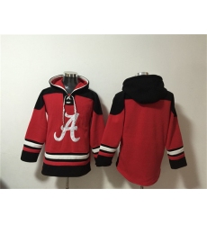 Men's Alabama Crimson Tide Red Lace-Up Pullover Hoodie