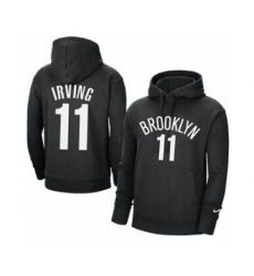 Men's Brooklyn Nets #11 Kyrie Irving 2021 Black Pullover Basketball Hoodie 2