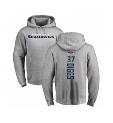 Football Seattle Seahawks #37 Quandre Diggs Ash Backer Pullover Hoodie