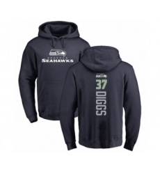 Football Seattle Seahawks #37 Quandre Diggs Navy Blue Backer Pullover Hoodie