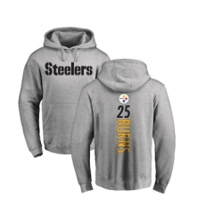 Football Pittsburgh Steelers #25 Artie Burns Ash Backer Pullover Hoodie