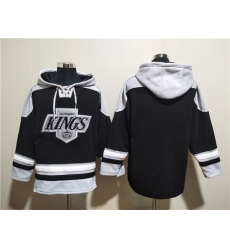 Men's Los Angeles Kings Blank Black Ageless Must-Have Lace-Up Pullover Hoodie