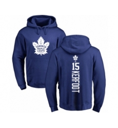 Hockey Toronto Maple Leafs #15 Alexander Kerfoot Royal Blue Backer Pullover Hoodie