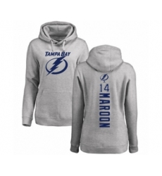 Hockey Women's Tampa Bay Lightning #14 Patrick Maroon Ash Backer Pullover Hoodie