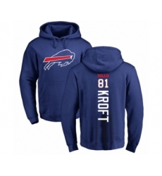 Football Buffalo Bills #81 Tyler Kroft Royal Blue Backer Pullover Hoodie