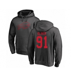 Football Buffalo Bills #91 Ed Oliver Ash One Color Pullover Hoodie