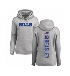 Football Women's Buffalo Bills #10 Cole Beasley Ash Backer Pullover Hoodie
