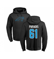 Football Carolina Panthers #61 Matt Paradis Black Name & Number Logo Pullover Hoodie