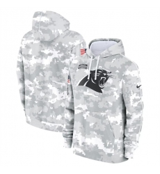 Men's Carolina Panthers 2024 Arctic Camo Salute To Service Club Fleece Pullover Hoodie