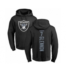 Football Oakland Raiders #7 Mike Glennon Black Backer Pullover Hoodie