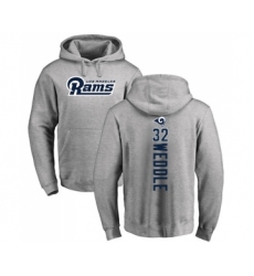 Football Los Angeles Rams #32 Eric Weddle Ash Backer Pullover Hoodie