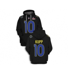 Men's Los Angeles Rams #10 Cooper Kupp 2022 Black Super Bowl LVI Pullover Hoodie
