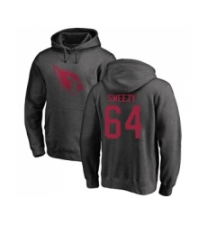 Football Arizona Cardinals #64 J.R. Sweezy Ash One Color Pullover Hoodie