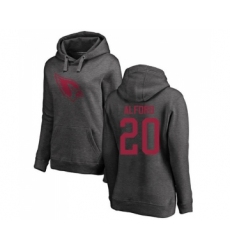 Football Women's Arizona Cardinals #20 Robert Alford Ash One Color Pullover Hoodie