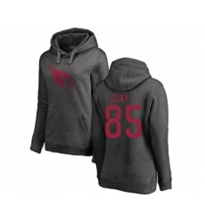 Football Women's Arizona Cardinals #85 Charles Clay Ash One Color Pullover Hoodie