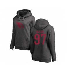 Football Women's Arizona Cardinals #97 Zach Allen Ash One Color Pullover Hoodie
