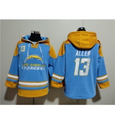 Men's Los Angeles Chargers #13 Keenan Allen Blue Ageless Must-Have Lace-Up Pullover Hoodie
