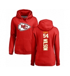 Football Women's Kansas City Chiefs #54 Damien Wilson Red Backer Pullover Hoodie