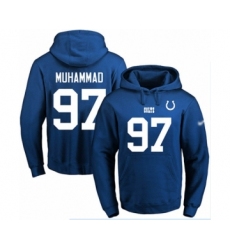 Football Men's Indianapolis Colts #97 Al-Quadin Muhammad Royal Blue Name & Number Pullover Hoodie