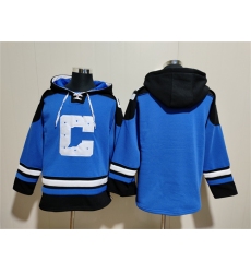 Men's Indianapolis Colts Blank Blue Ageless Must-Have Lace-Up Pullover Hoodie