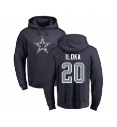Football Dallas Cowboys #20 George Iloka Navy Blue Name & Number Logo Pullover Hoodie