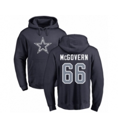 Football Dallas Cowboys #66 Connor McGovern Navy Blue Name & Number Logo Pullover Hoodie