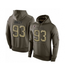 Football Men's Atlanta Falcons #93 Allen Bailey Green Salute To Service Pullover Hoodie