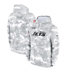 Men's New York Jets 2024 Arctic Camo Salute To Service Club Fleece Pullover Hoodie