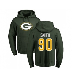 Football Green Bay Packers #90 Za'Darius Smith Green Name & Number Logo Pullover Hoodie