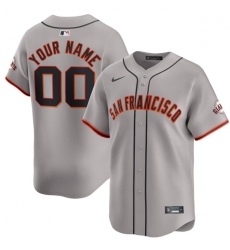 Men's San Francisco Giants Active Player Custom Gray Away Limited Baseball Stitched Jersey