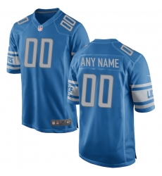 Men's Detroit Lions Nike Blue Custom Team Color Game Jersey