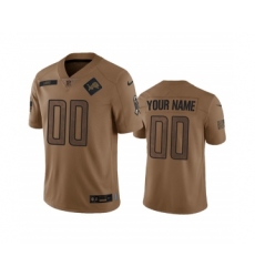 Men's Nike Detroit Lions Active Player Custom 2023 Brown Salute To Service Limited Football Stitched Jersey