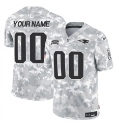 Men's New England Patriots Active Player Custom 2024 F.U.S.E Arctic Camo Salute To Service Limited Stitched Jersey