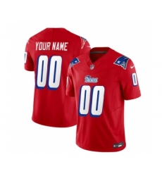 Men's Nike New England Patriots Active Player Custom Red 2023 F.U.S.E. Throwback Limited Football Stitched Jersey