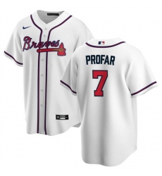 Men's Atlanta Braves #7 Jurickson Profar White 2025 Cool Base Stitched Baseball Jersey