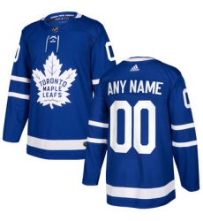 Custom Men's Toronto Maple Leafs Blue Home Authentic Stitched 2017-2018 Adidas NHL Jersey