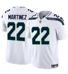 Men's Seattle Seahawks #22 Damien Martinez White 2025 F.U.S.E. Vapor Untouchable Limited Football Stitched Jersey