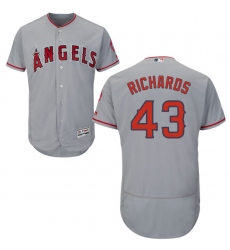Men's Majestic Los Angeles Angels of Anaheim #43 Garrett Richards Grey Road Flex Base Authentic Collection MLB Jersey