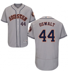 Men's Majestic Houston Astros #44 Roy Oswalt Grey Road Flex Base Authentic Collection MLB Jersey
