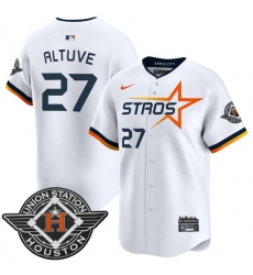 Men's Houston Astros #27 Jose Altuve White 2025 City Connect Limited Stitched Baseball Jersey