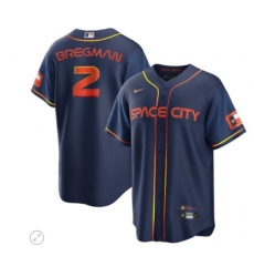 Men's Toddler Houston Astros #2 Alex Bregman Nike Navy 2022 City Connect Player Jersey