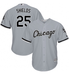 Men's Majestic Chicago White Sox #33 James Shields Replica Grey Road Cool Base MLB Jersey