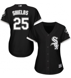 Women's Majestic Chicago White Sox #33 James Shields Authentic Black Alternate Home Cool Base MLB Jersey