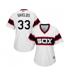 Women's Majestic Chicago White Sox #33 James Shields Replica White 2013 Alternate Home Cool Base MLB Jerseys