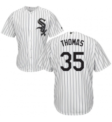 Men's Majestic Chicago White Sox #35 Frank Thomas Replica White Home Cool Base MLB Jersey