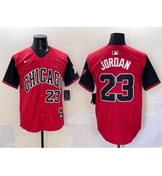 Men's Chicago White Sox #23 Michael Jordan Red Black 2025 City Connect Limited Stitched Baseball Jersey