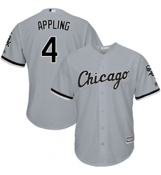 Men's Majestic Chicago White Sox #4 Luke Appling Replica Grey Road Cool Base MLB Jersey