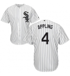 Men's Majestic Chicago White Sox #4 Luke Appling Replica White Home Cool Base MLB Jersey