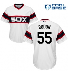 Men's Majestic Chicago White Sox #55 Carlos Rodon Replica White 2013 Alternate Home Cool Base MLB Jersey